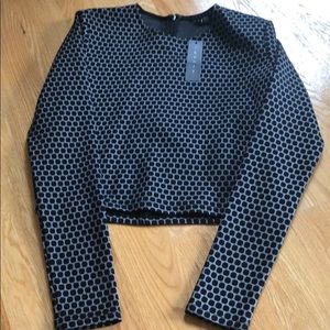 Sz small theory patterned crop top, NWT